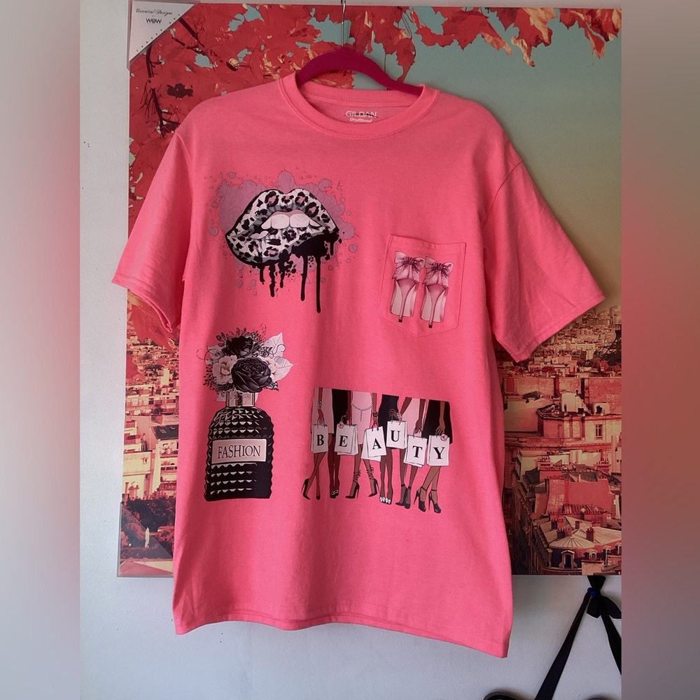 Hand Made Men’s Size Gildan Heat Transfer T Shirt